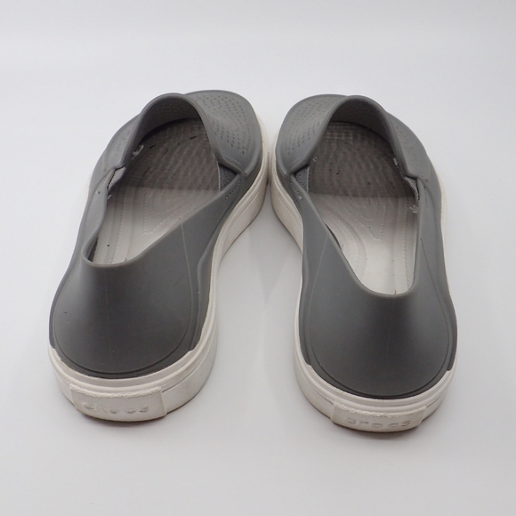 Crocs Gray Perforated Shoes M6 - EUC - Picture 2 of 7